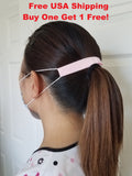 The Most Comfortable "Elastic Mask Strap" (Pink), (Buy one Get 1 Free, Free USA Shipping)
